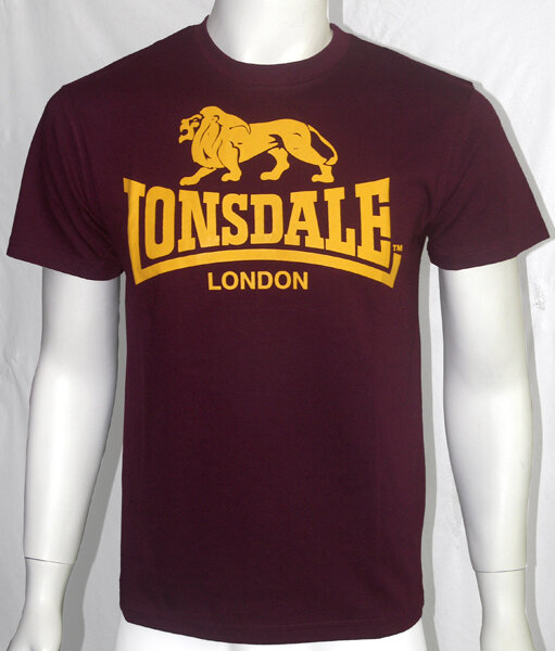 CAMISETA LONSDALE LOGO GRANATE